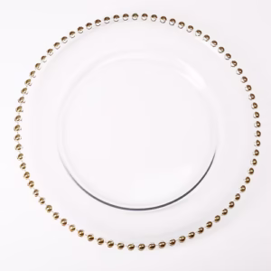 Gold Beaded Charger Plate