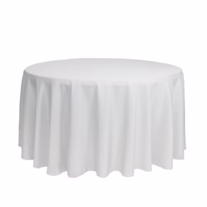 White 90” Round Tabledrapes